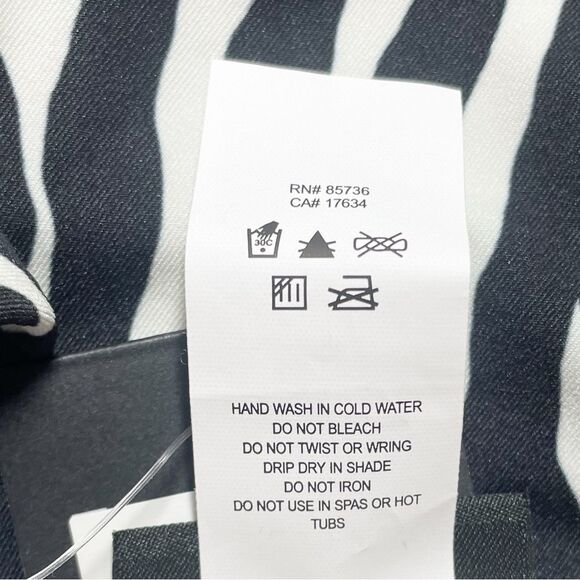 NWT Kate Spade Zebra Print Triangle Bikini Two Piece Swimsuit Women’s Size Large - Picture 10 of 11